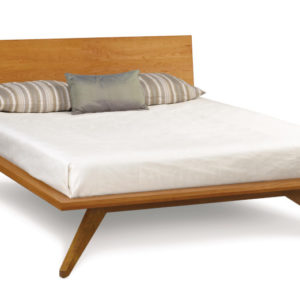 Astrid Bed in Natural Cherry with single panel headboard