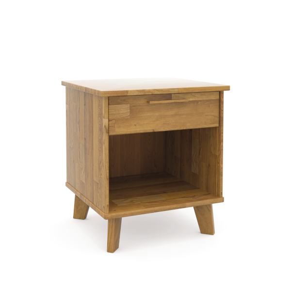 Camden One Drawer Nightstand in Rustic Natural Cherry