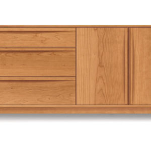 Catalina Dresser in Natural Cherry with three drawers on the left and two doors on the right