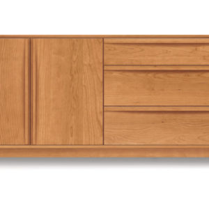 Catalina Dresser in Natural Cherry with three drawers on the right and two doors on the left