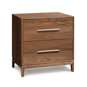 Mansfield Two Drawer Nightstand in Natural Walnut