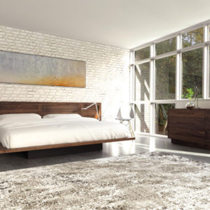 Moduluxe bedroom collection in Natural Walnut