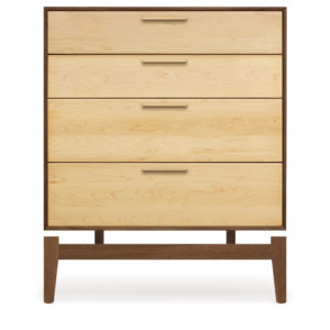 SoHo Four Drawer Dresser in Natural Walnut & Natural Maple