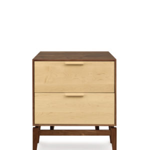 SoHo Two Drawer Nightstand in Natural Walnut & Natural Maple