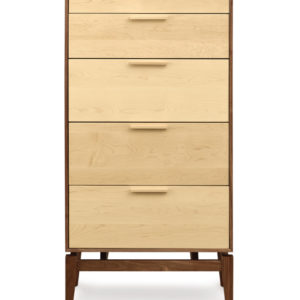 SoHo Five Drawer Dresser in Natural Walnut & Natural Maple
