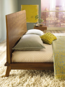 Catalina Bed in Natural Walnut from the side
