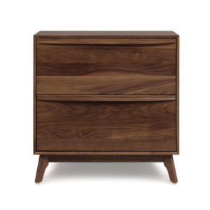 Catalina Two Drawer Nightstand in Natural Walnut