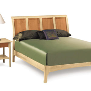 Sarah Bed with Low Footboard in Natural Cherry and Natural Maple