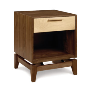 SoHo One Drawer Nightstand in Natural Walnut & Natural Maple