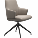 Stressless® Laurel D350 Low Back with Arms / Paloma Mushroom / Matte Black