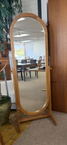 Floor Mirror Pederson Hansen Teak Wood Frame H 66.5 x W 25.5